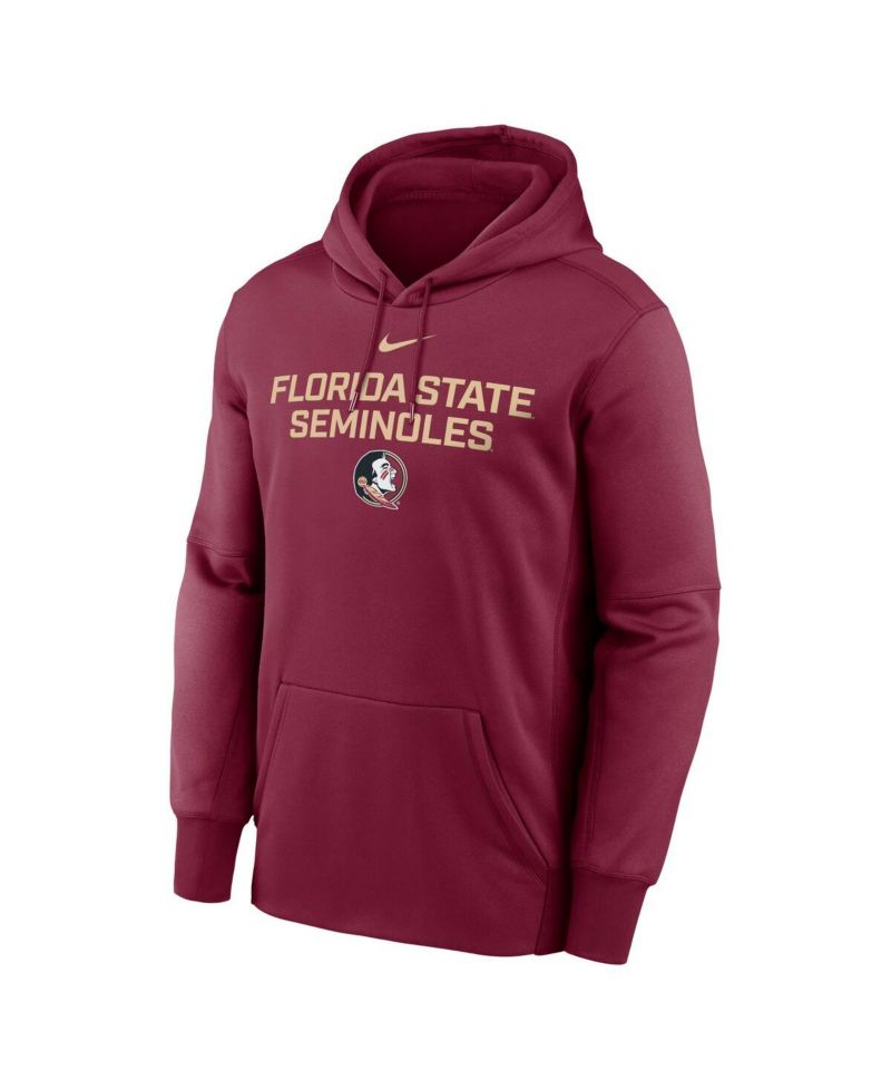 Men's Garnet Florida State Seminoles Team Stacked Performance Pullover Hoodie