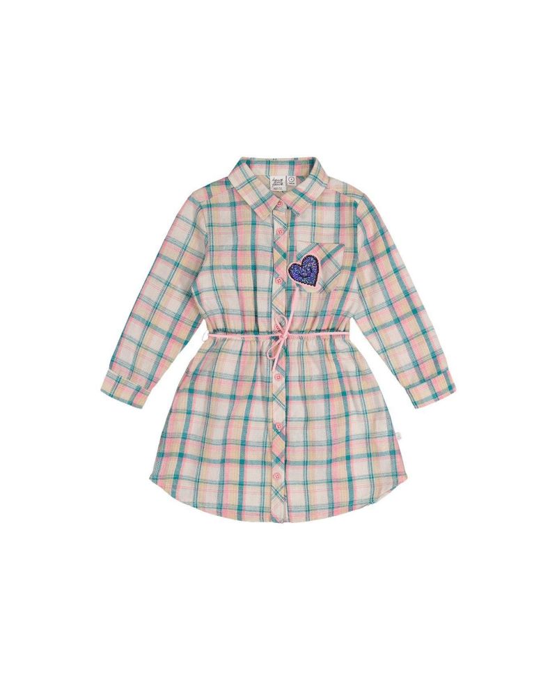 Little and Big Girl 6-14Y Shirt Dress with Belt