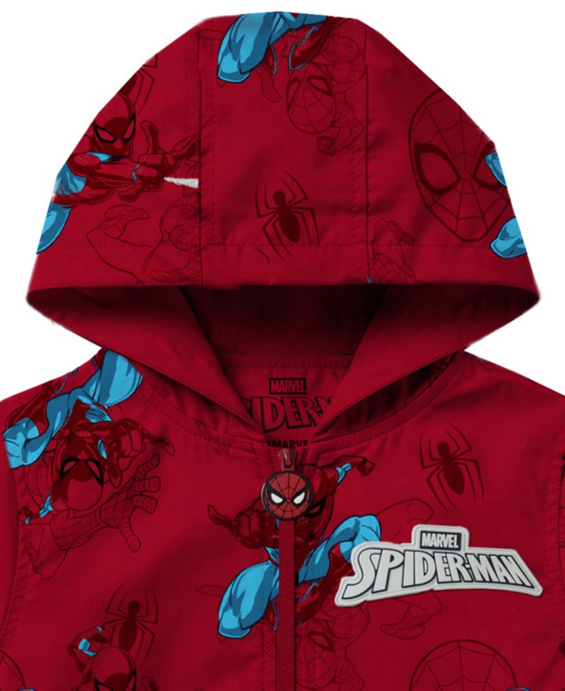 Boys' 2T-7 Printed Long-Sleeve Windbreaker Jacket