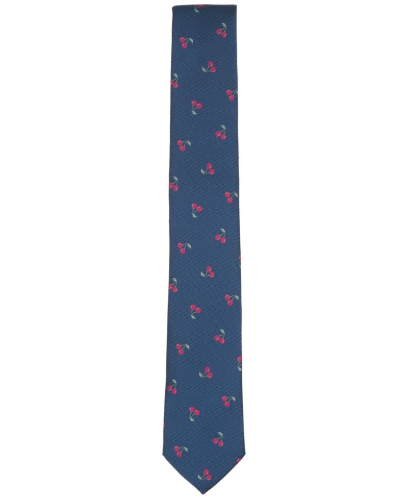 Men's Skinny-Fit Cherry Neat Tie