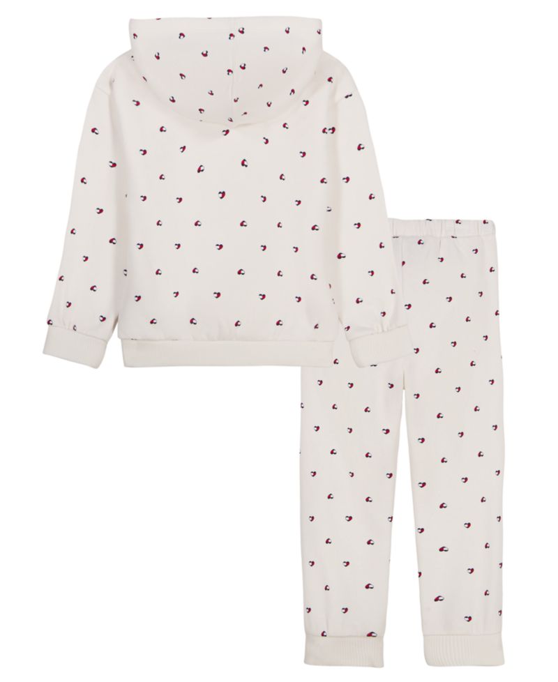 Baby Girls' Hooded Fleece Long-Sleeve Sweatshirt and Jogger Pants, 2-Piece Set