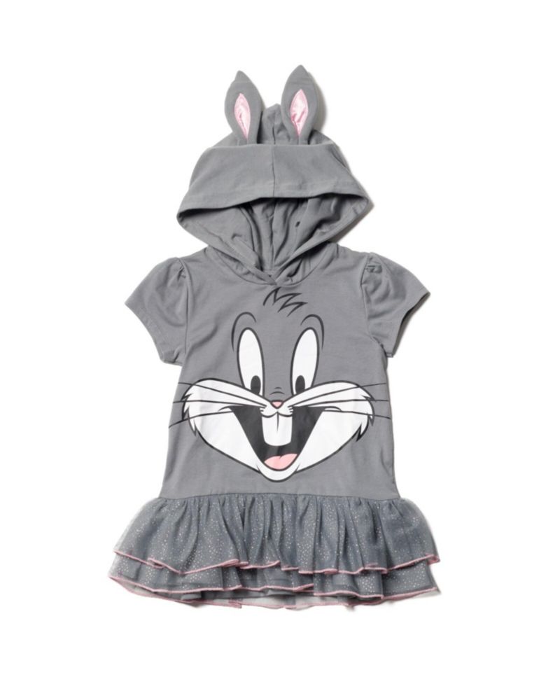 Girls Buggs Bunny Cosplay T-Shirt Dress and Leggings Outfit Set