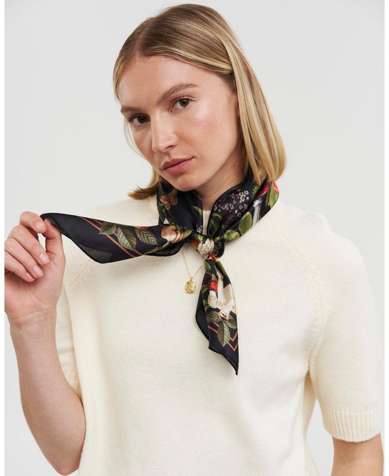 Women's Orla Mushroom Small Square Scarf