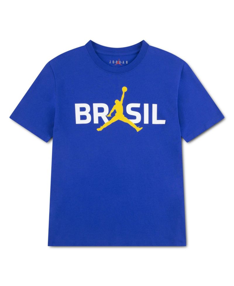 Big Boys and Girls Royal Brazil National Team 5-Star Logo T-Shirt