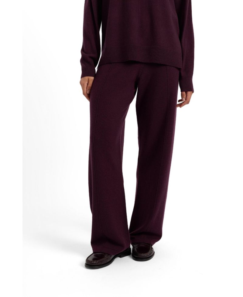Women's Chinti and Parker Wool and Cashmere Wide Leg Track Pant