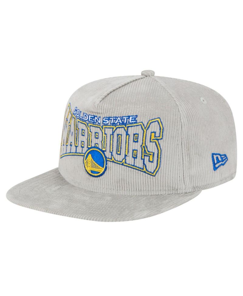Men's Gray Golden State Warriors Throwback Corduroy Golfer Snapback Hat