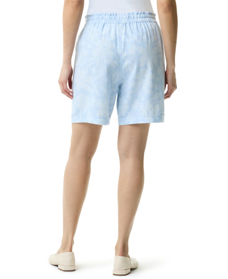Women's Linen Pull On Drawstring Shorts