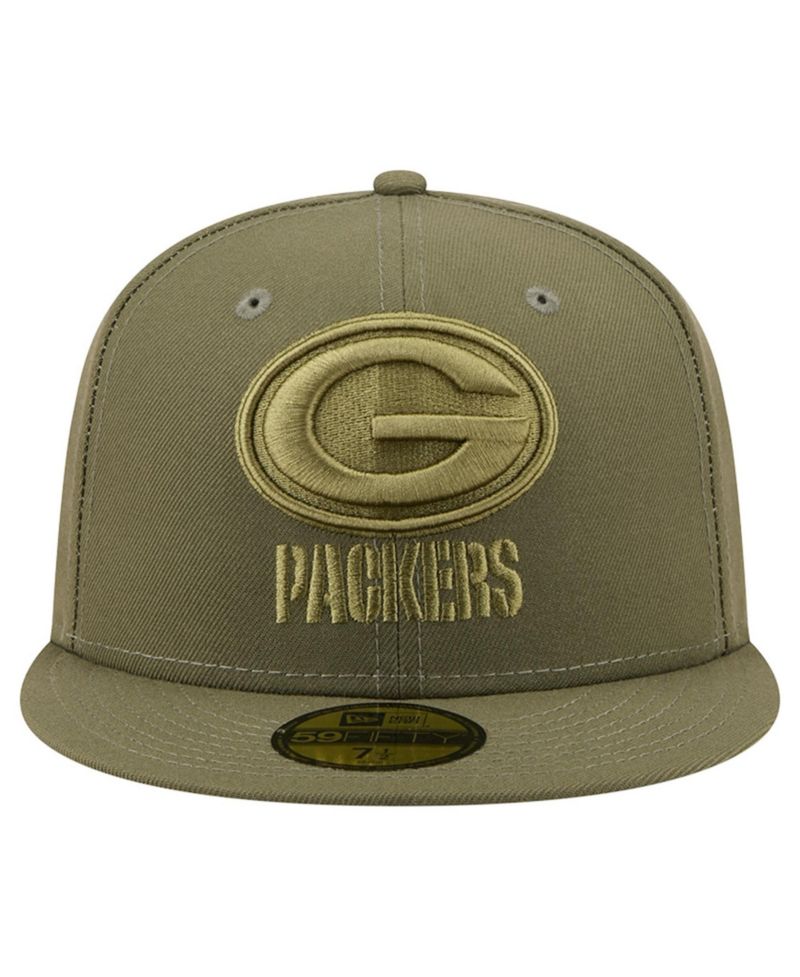 Men's Olive Green Bay Packers Color Pack 59FIFTY Fitted Hat