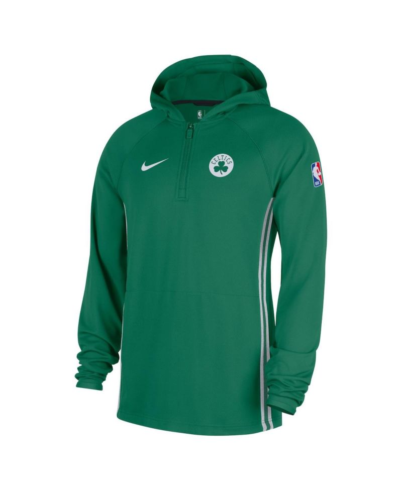 Men's Kelly Green Boston Celtics Authentic On Court Zone Quarter-Zip Jacket