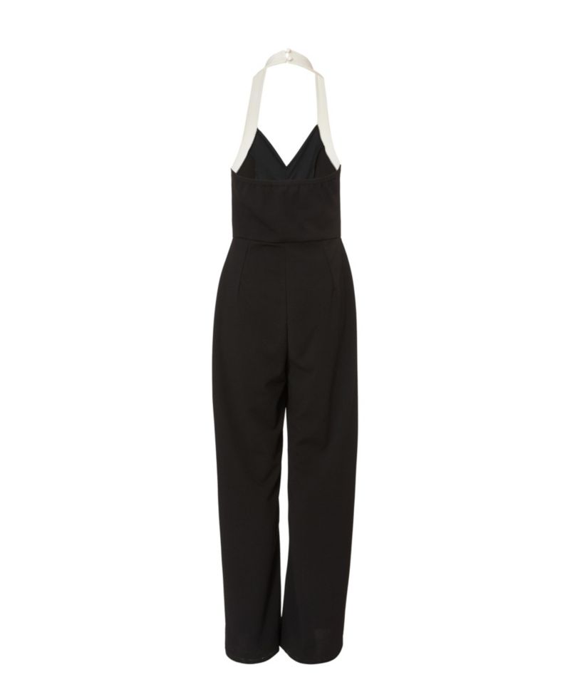 Women's Halterneck Jumpsuit - Black
