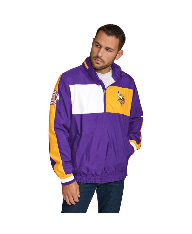 Men's Purple Minnesota Vikings Gael Lightweight Half-Zip Hoodie Jacket