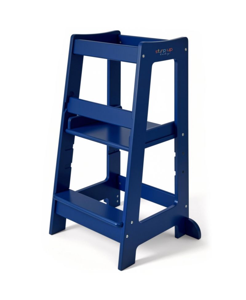 Toddler Tower Adjustable Height Wooden Step Stool for Kids Toddler Standing Tower and Child-safe Knife, Chopping Board for 18M-4Y