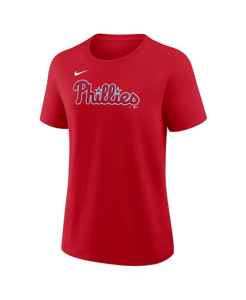 Women's J.T. Realmuto Red Philadelphia Phillies Name & Number T-Shirt
