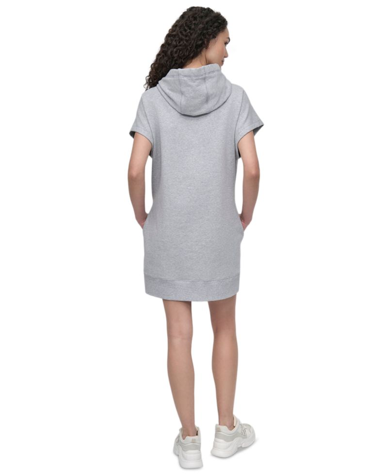 Women's Two-Tone Hooded Mini Dress