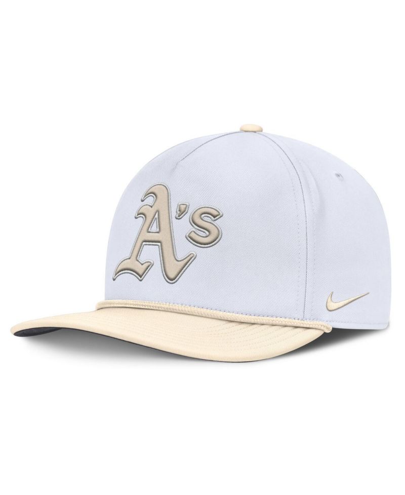 Men's White/Cream Athletics Pro Performance Snapback Hat