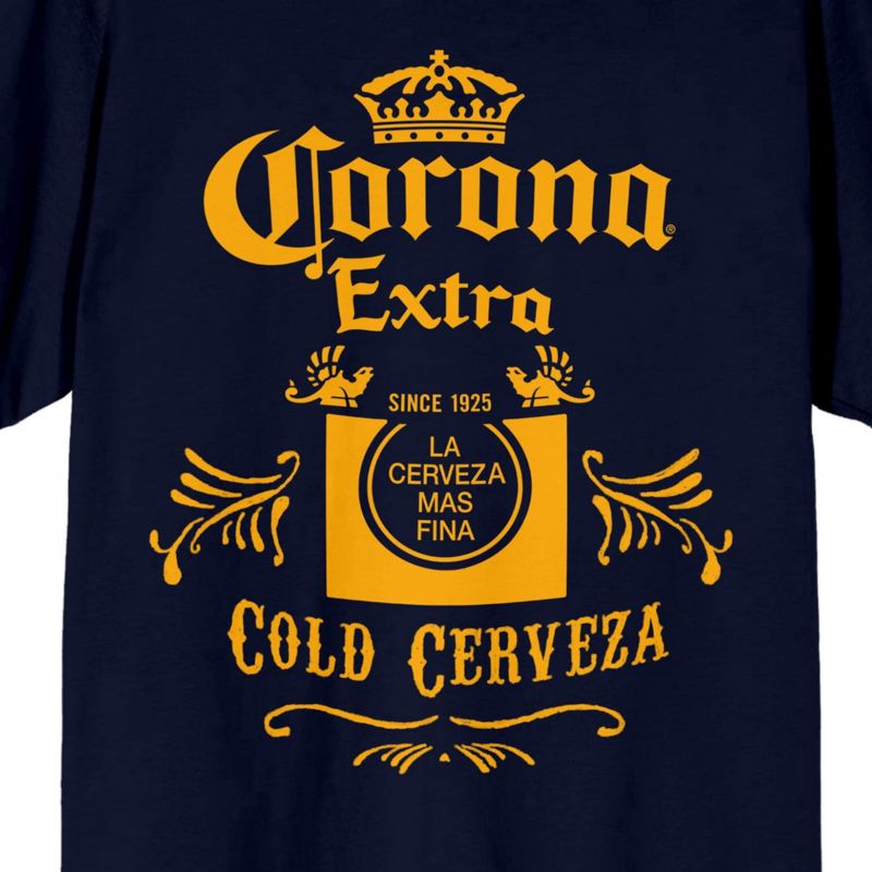 Cold Cerveza Label Men's Navy T-Shirt-3XL