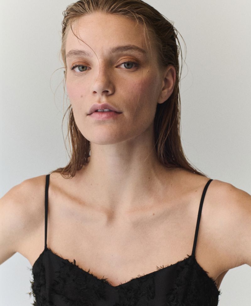 Women's Semi-Transparent Feather A-Line Dress