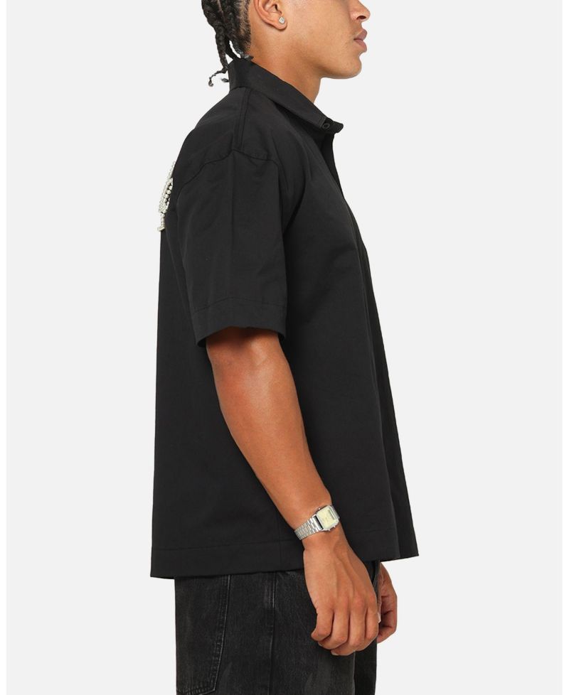 Men's Pearl Script Button Up Shirt