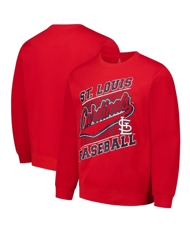 Men's Red St. Louis Cardinals Pullover Sweatshirt