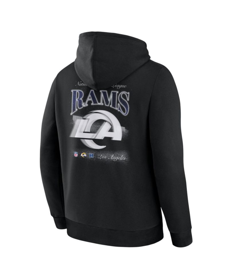 Men's Black Los Angeles Rams Nightfall Long Sleeve Fleece Hoodie