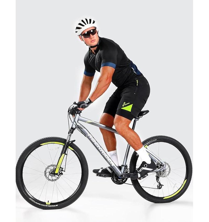 X-Large Bike Shorts for Men - 3D Padded Lightweight MTB Fit Riding Biking Bicycle Biker Shorts with Zipper Pockets