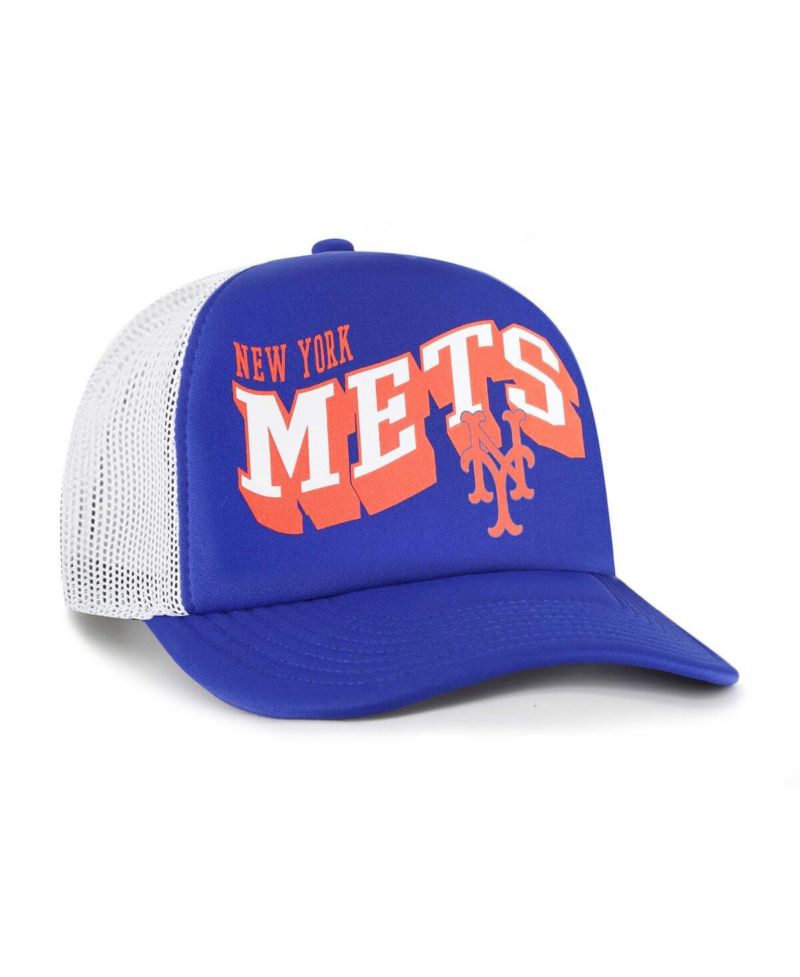 Men's Royal New York Mets Meander Foam Trucker Snapback Hat