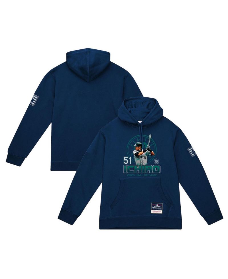 Men's Ichiro Suzuki Navy Seattle Mariners Hall of Fame Hitter Hoodie