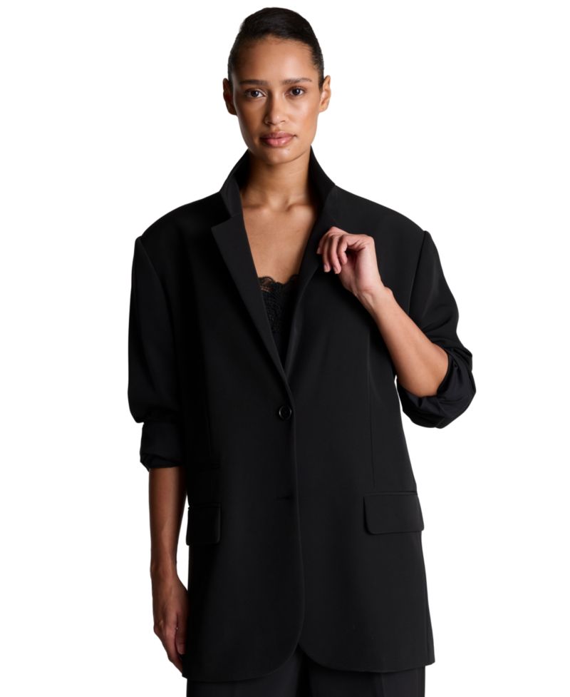 Women's Luxe Stretch Twill Two-Button Boyfriend Blazer
