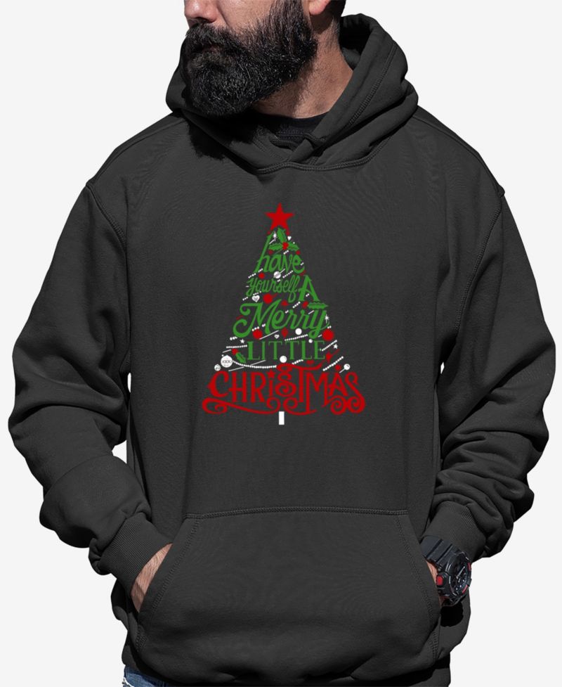 Men's Have Yourself a Merry Little Christmas Word Art Hooded Sweatshirt