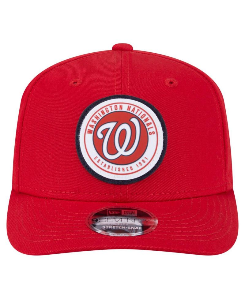 Men's Red Washington Nationals Circle Patch 9SEVENTY Stretch-Snap Hat