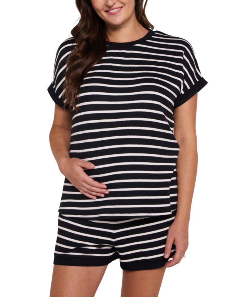 Women's Motherhood Cap Sleeve Relaxed Fit Top