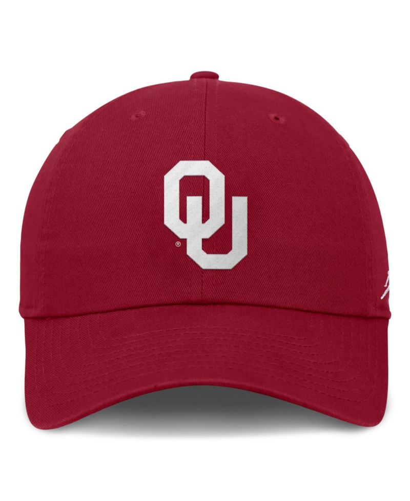 Men's Crimson Oklahoma Sooners Club Adjustable Hat