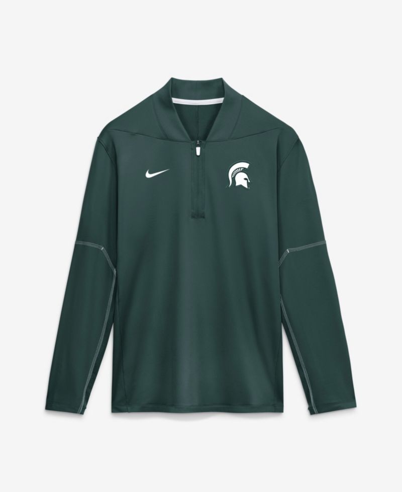 Men's Green Michigan State Spartans 2026 Sideline Midweight Half-Zip Dri-FIT Pullover