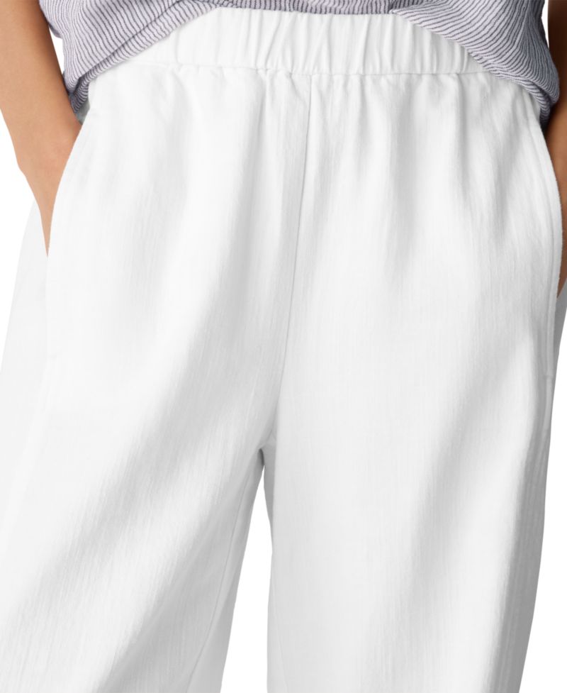 Eileen Fisher Women's Elastic Waistband Lantern Ankle-Length Pants, Regular, Plus And Petites