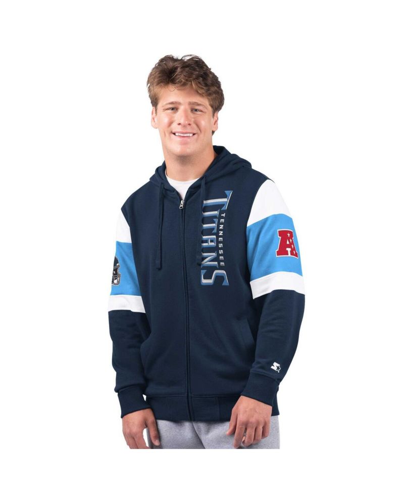 Men's Navy Tennessee Titans Extreme Full-Zip Hoodie