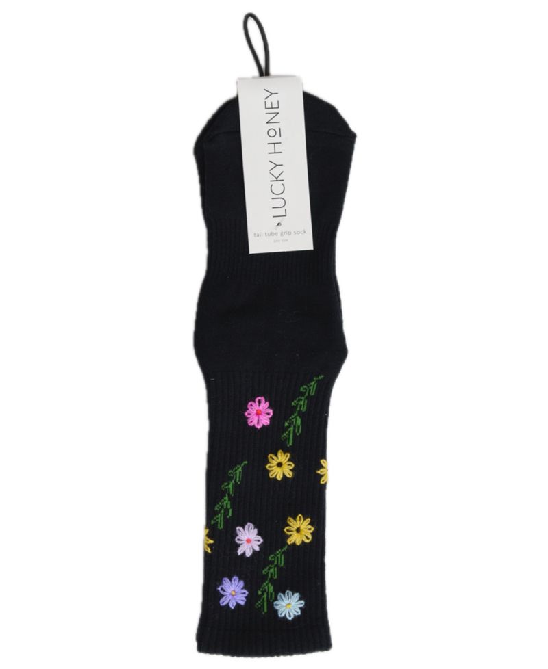 Lucky Honey Women's Wildflower Grip Crew Socks