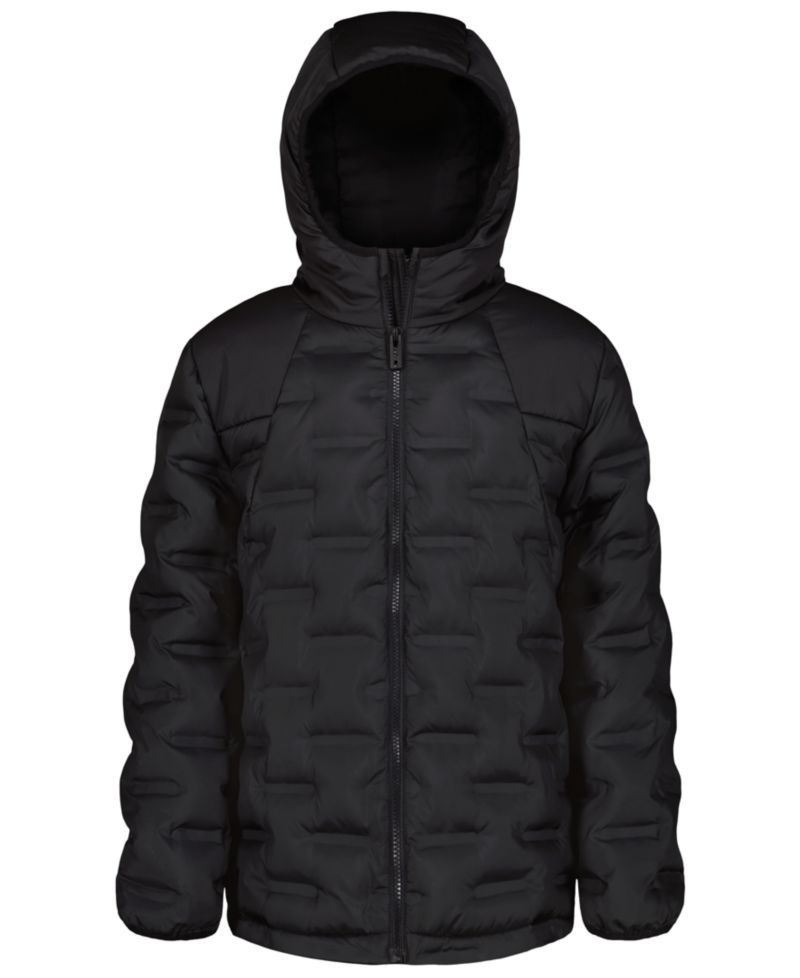 Boys' 8-20 Solid Blue Full-Zip Puffer Hooded Jacket