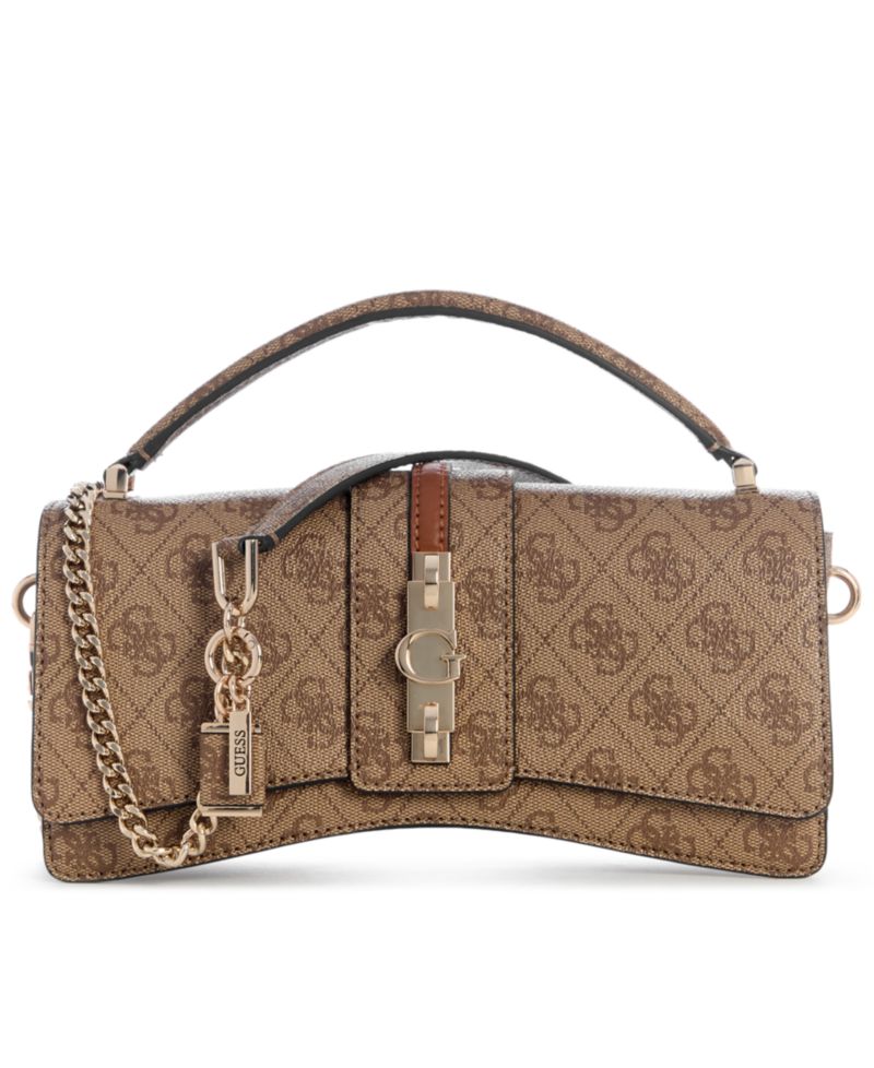 Yvonne Logo Small Top Handle Flap Crossbody Handbag