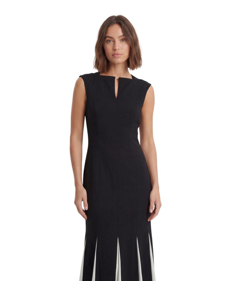 Women's Godet Detail Maxi Dress