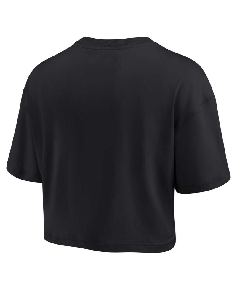 Women's Black Chicago Bulls Elements Super Soft Boxy Cropped T-Shirt