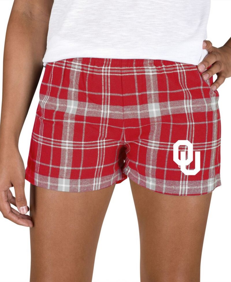 Women's Crimson/Gray Oklahoma Sooners Ultimate Flannel Shorts