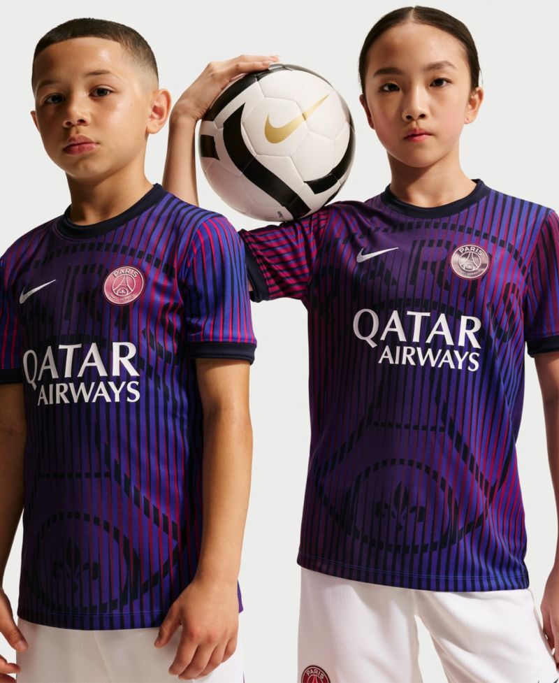 Big Boys and Girls Navy Paris Saint-Germain 2026/27 Dri-FIT Pre-Match Jersey