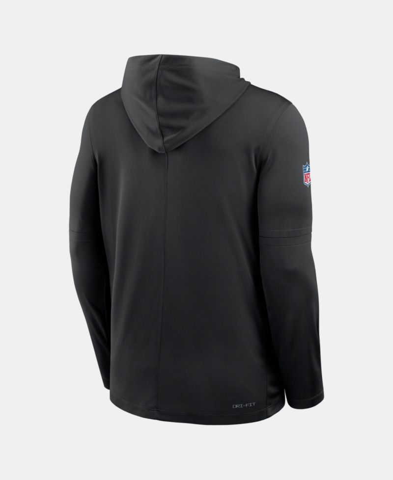 Men's Black Washington Commanders Sideline Dri-FIT Long Sleeve Hooded T-Shirt
