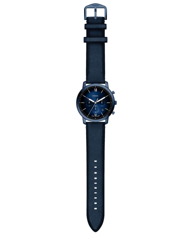 Men's Neutra Chronograph Navy Leather Watch 44mm