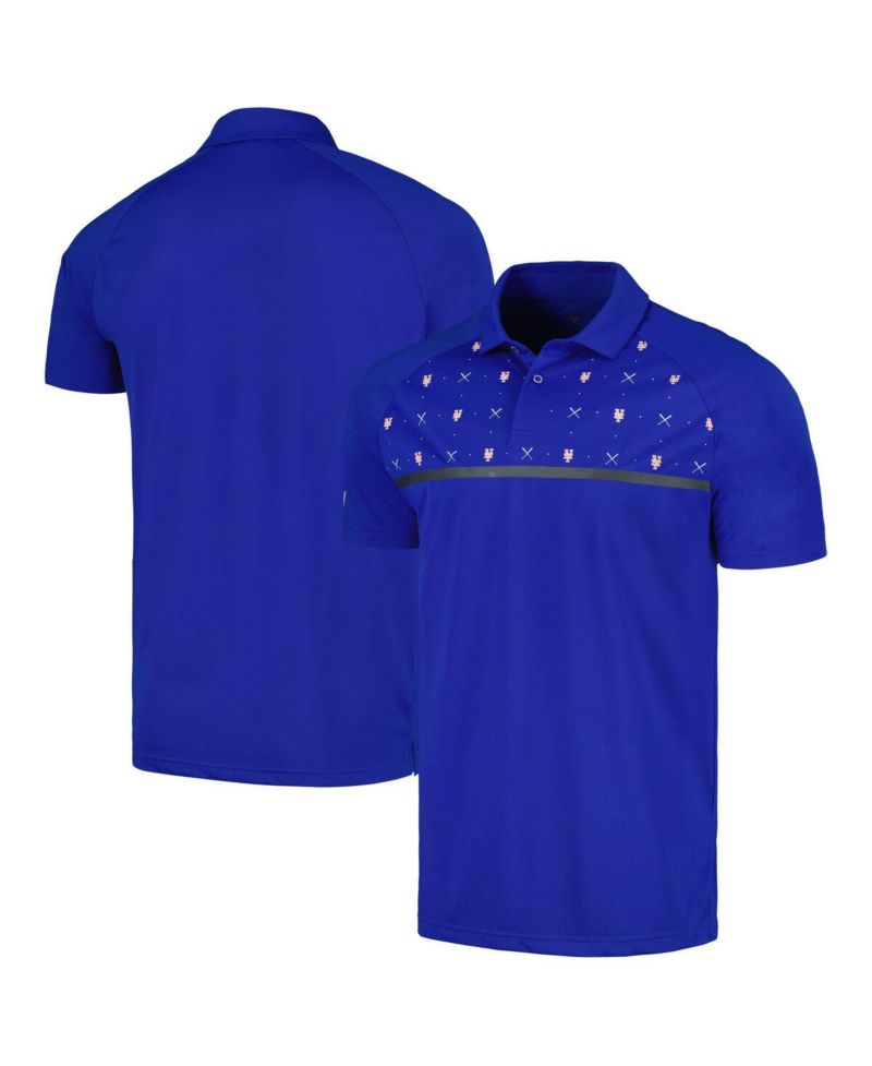 Men's Royal New York Mets Sector Batter Up Raglan Polo Shirt