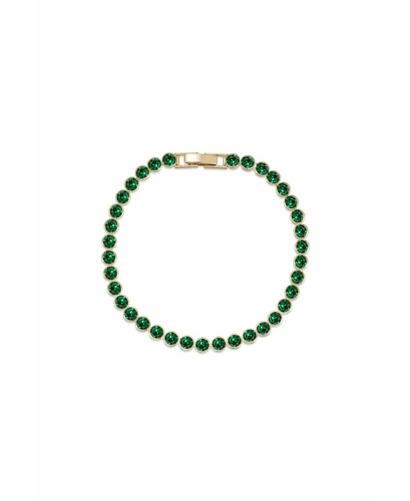 Crystal Chain 18k Gold Plated Tennis Bracelet