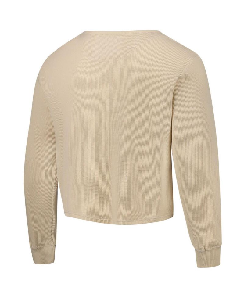 Men's and Women's Cream Los Angeles Lakers High Country Collection Cullen Waffle Knit Long Sleeve T-Shirt