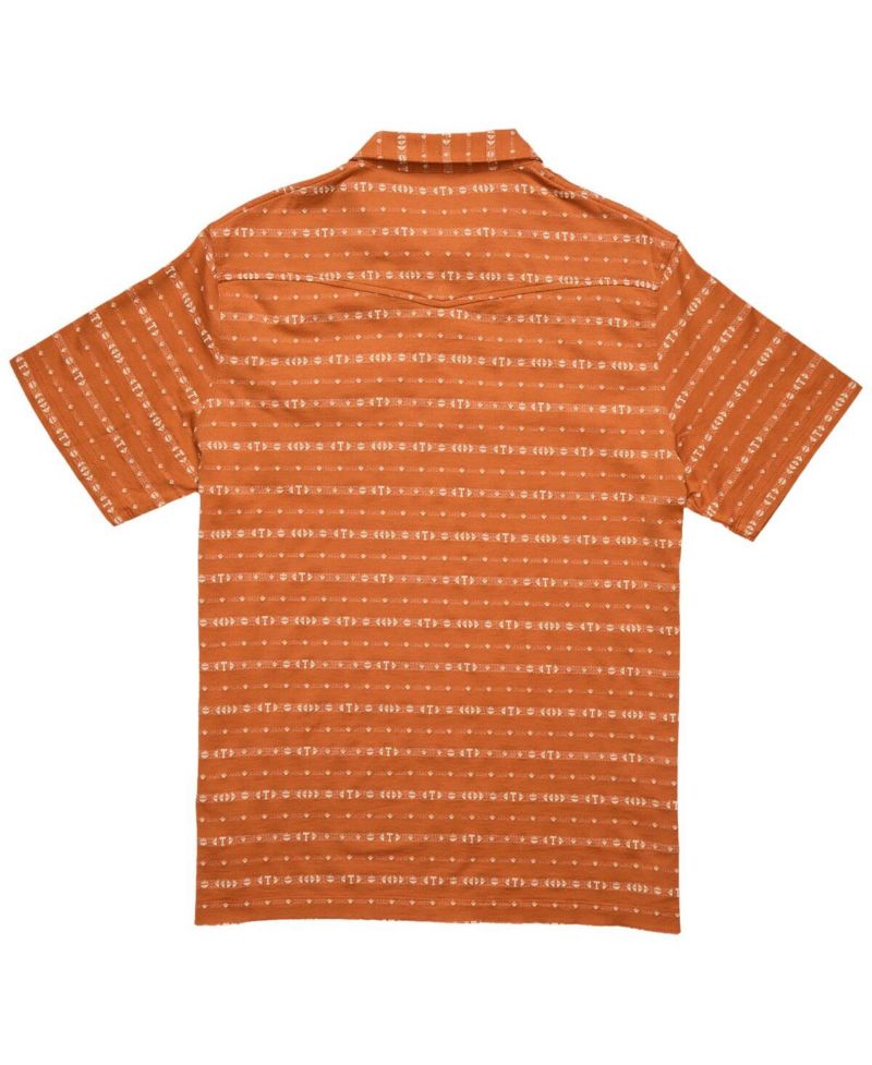 Men's Texas Orange Texas Longhorns Jacquard Ranchero Polo Shirt