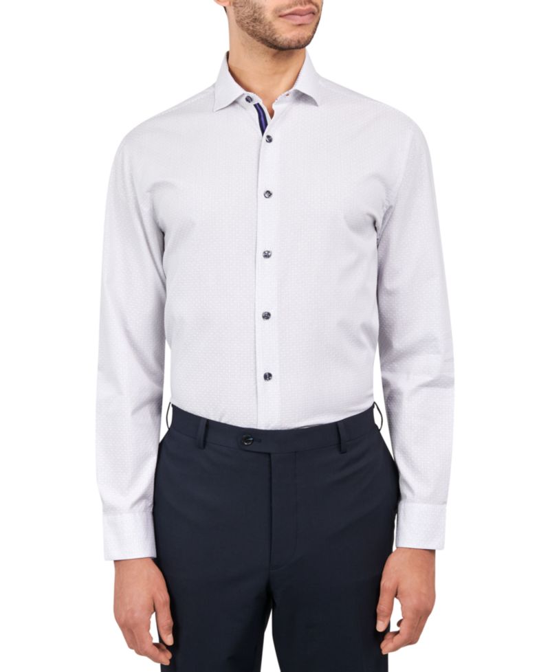 Men's Regular-Fit Fine Stripe Dress Shirt