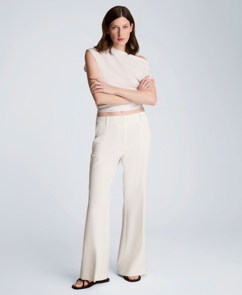 Women's Asymmetrical Drape Short-Sleeve Top